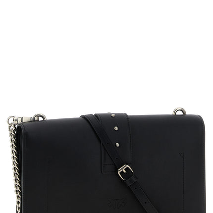 PINKO Black Goatskin Crossbody Bag