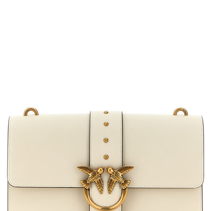 PINKO White Goatskin Crossbody Bag