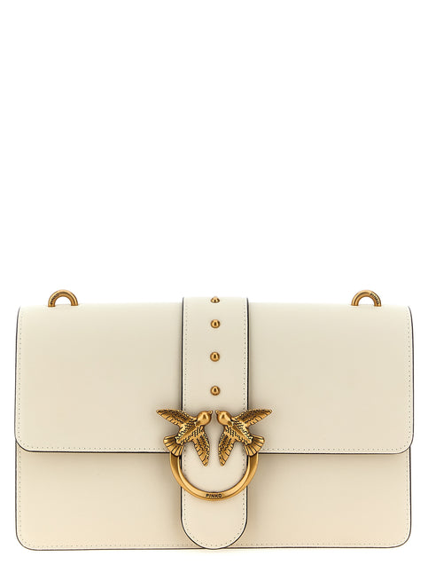 PINKO White Goatskin Crossbody Bag