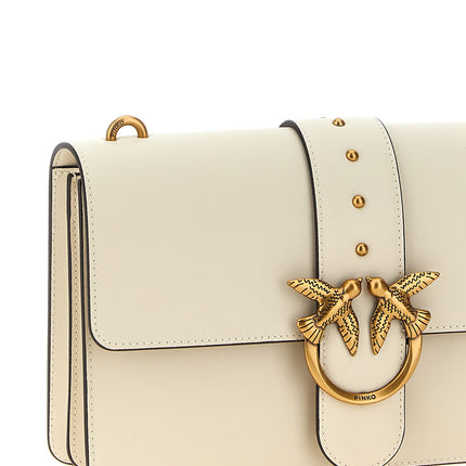 PINKO White Goatskin Crossbody Bag