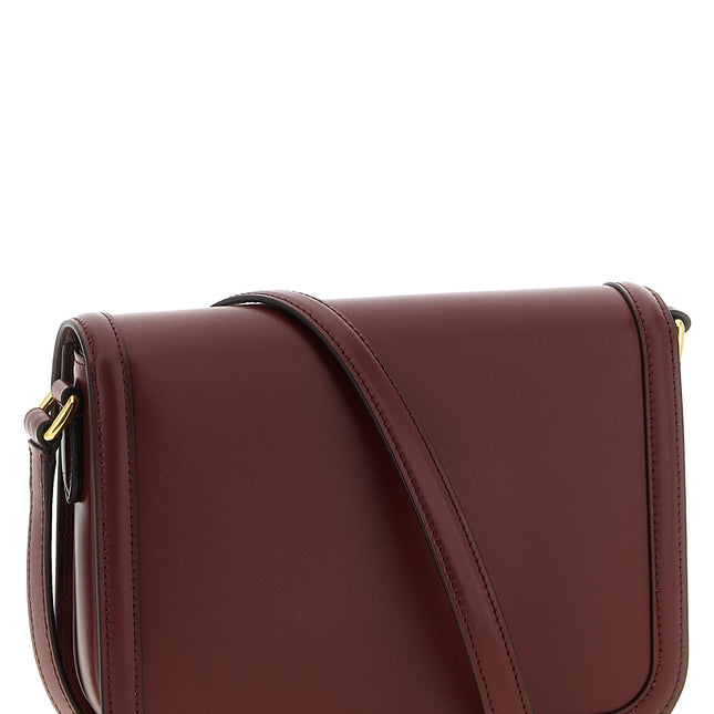 Valentino Garavani Bordeaux Calfskin Crossbody Bag