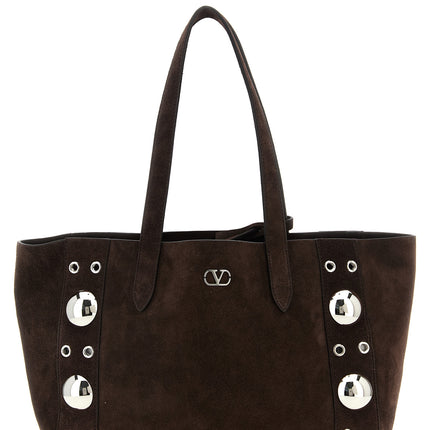 Valentino Garavani Brown Cowhide Tote Bag