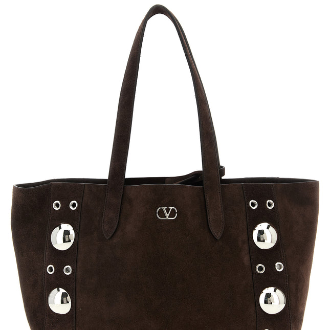 Valentino Garavani Brown Cowhide Tote Bag