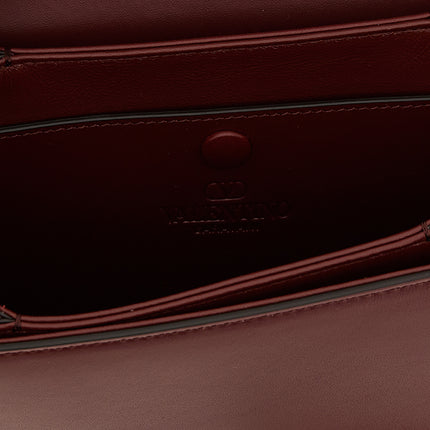 Valentino Garavani Bordeaux Calfskin Crossbody Bag