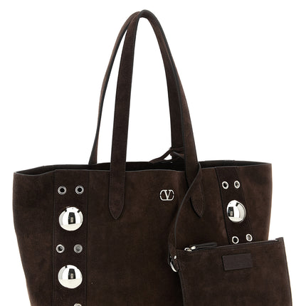 Valentino Garavani Brown Cowhide Tote Bag
