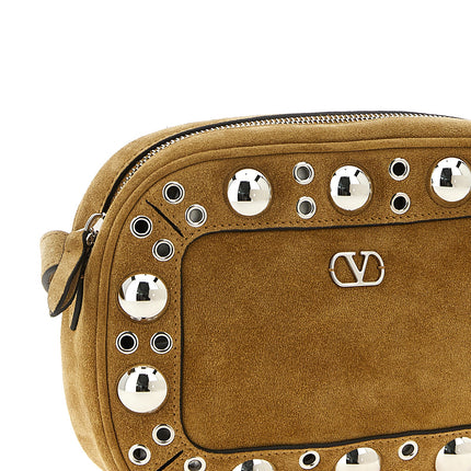 Valentino Garavani Beige Cowhide Crossbody Bag