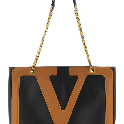 Valentino Garavani Brown Lamb Leather Tote Bag