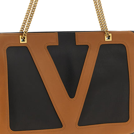 Valentino Garavani Brown Lamb Leather Tote Bag