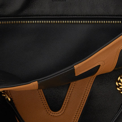 Valentino Garavani Brown Lamb Leather Tote Bag