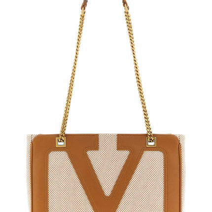 Valentino Garavani Brown Cotton Shoulder Bag