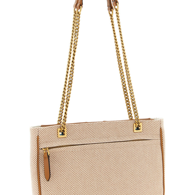 Valentino Garavani Brown Cotton Shoulder Bag