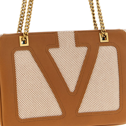 Valentino Garavani Brown Cotton Shoulder Bag
