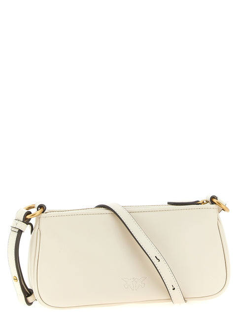 PINKO White Goatskin Crossbody Bag