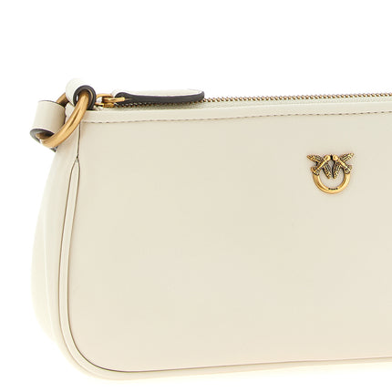 PINKO White Goatskin Crossbody Bag