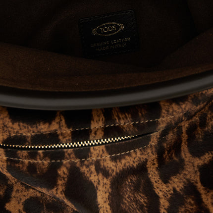 Tod's Brown Calfskin Shoulder Bag