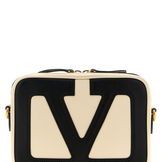 Valentino Garavani Bicolor Lamb Leather Crossbody Bag