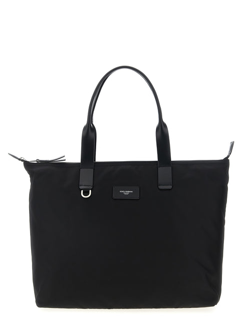Dolce & Gabbana Black Polyamide Tote Bag