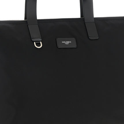 Dolce & Gabbana Black Polyamide Tote Bag