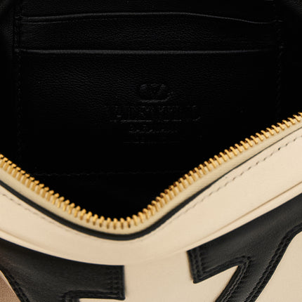 Valentino Garavani Bicolor Lamb Leather Crossbody Bag