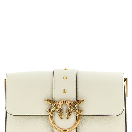 PINKO White Goatskin Crossbody Bag