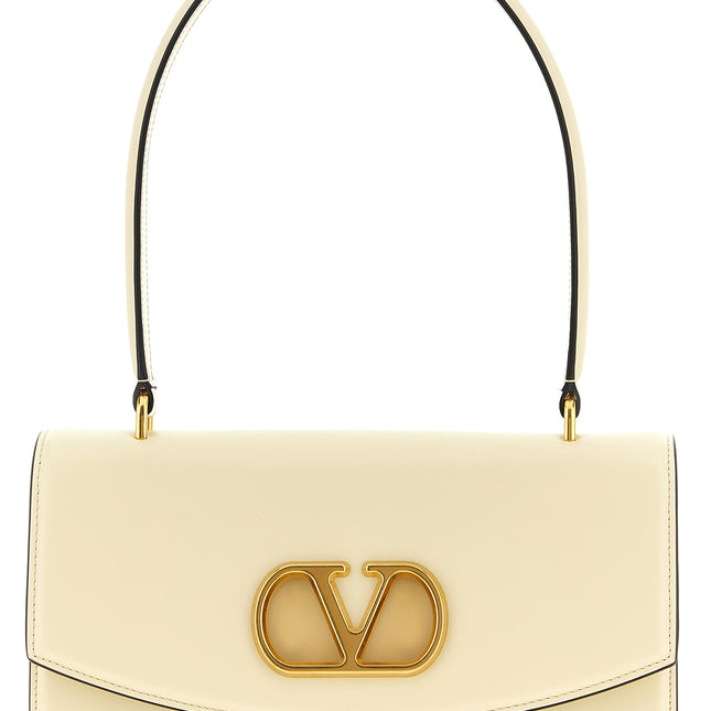 Valentino Garavani White Calfskin Shoulder Bag