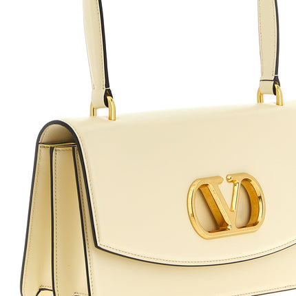 Valentino Garavani White Calfskin Shoulder Bag