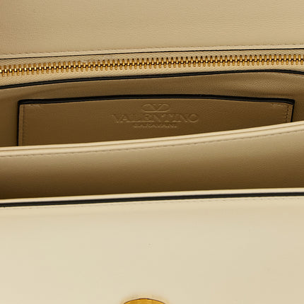 Valentino Garavani White Calfskin Shoulder Bag