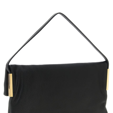 Elisabetta Franchi Black Calfskin Shoulder Bag