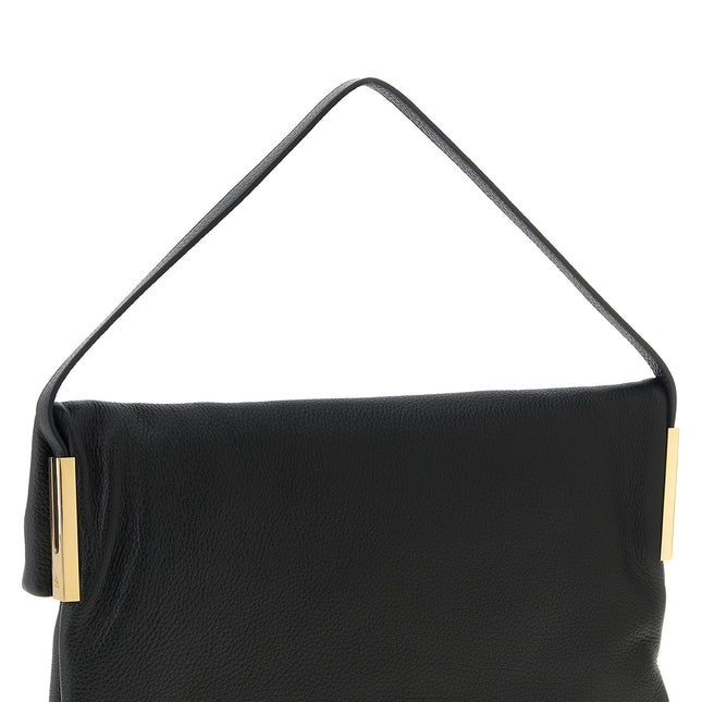 Elisabetta Franchi Black Calfskin Shoulder Bag