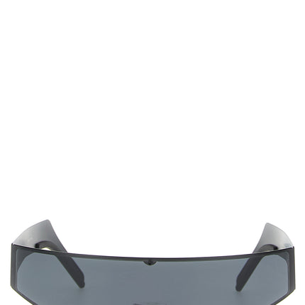 Rick Owens Black Stainless Steel Sunglasses