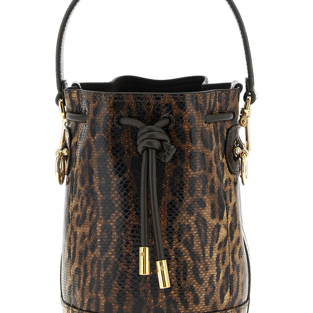 Fendi Brown Velvet Leather Handbag