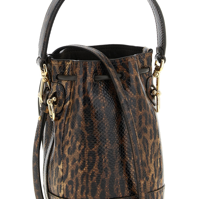 Fendi Brown Velvet Leather Handbag