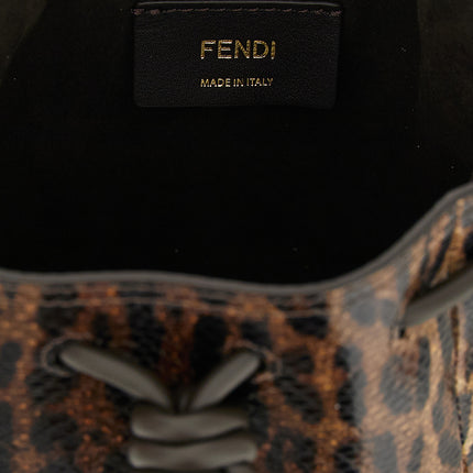 Fendi Brown Velvet Leather Handbag