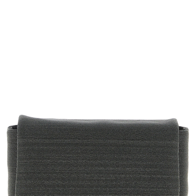 Brunello Cucinelli Black Leather Clutch Bag