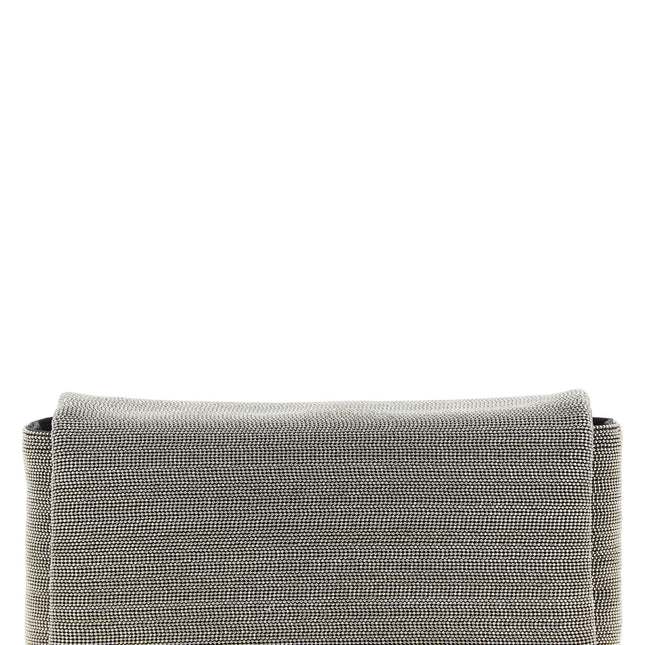 Brunello Cucinelli Silver Leather Clutch Bag