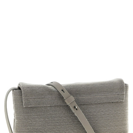 Brunello Cucinelli Silver Leather Clutch Bag