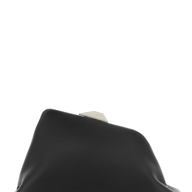 The Attico Black Leather Shoulder Bag