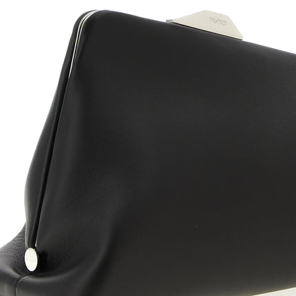 The Attico Black Leather Shoulder Bag