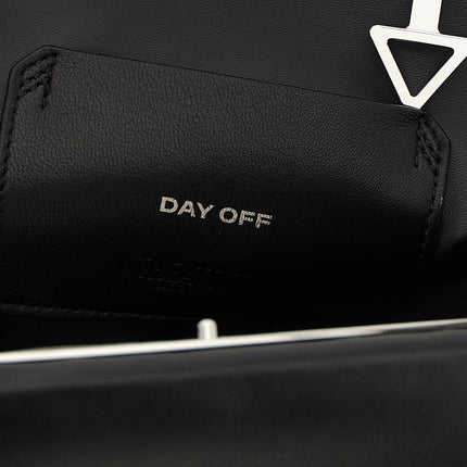 The Attico Black Leather Shoulder Bag