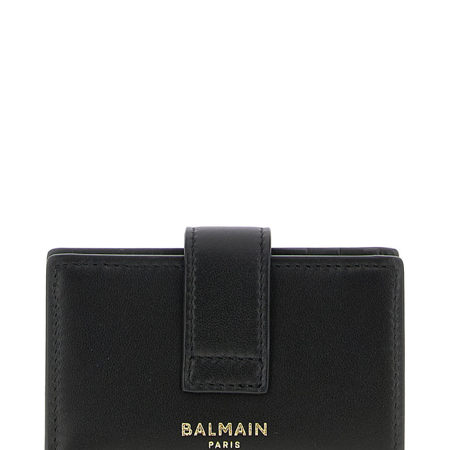 Balmain Black Lamb Leather Cardholder