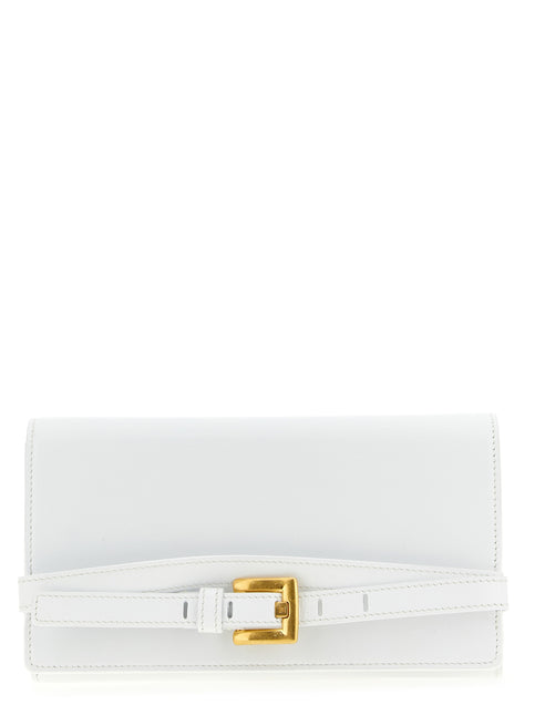 Balmain White Calfskin Cardholder