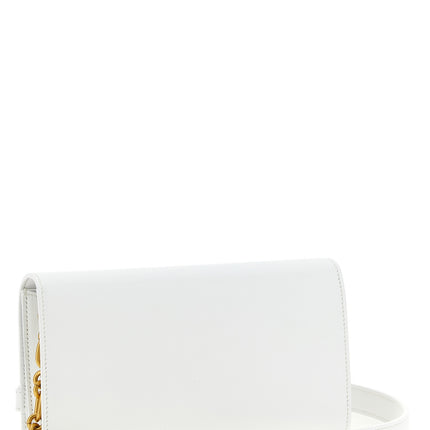 Balmain White Calfskin Cardholder