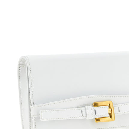 Balmain White Calfskin Cardholder