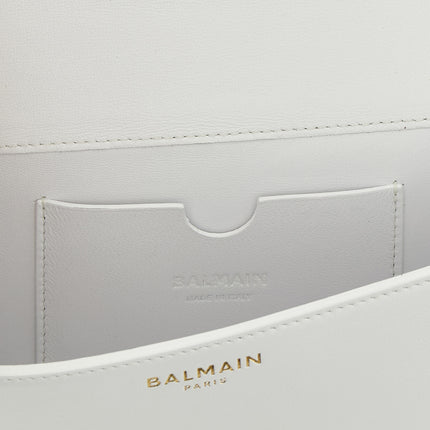 Balmain White Calfskin Cardholder