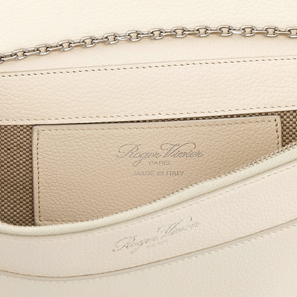 Roger Vivier White Calfskin Clutch Bag