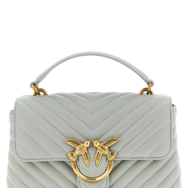 PINKO Gray Lambskin Handbag