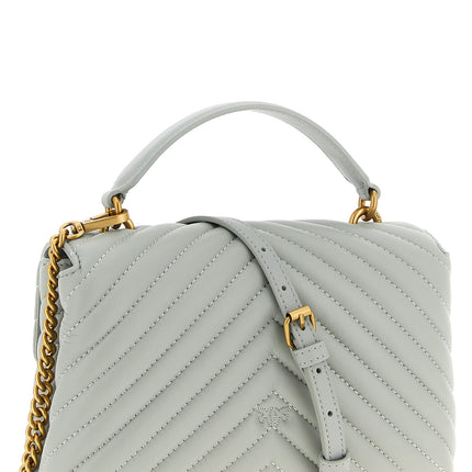 PINKO Gray Lambskin Handbag