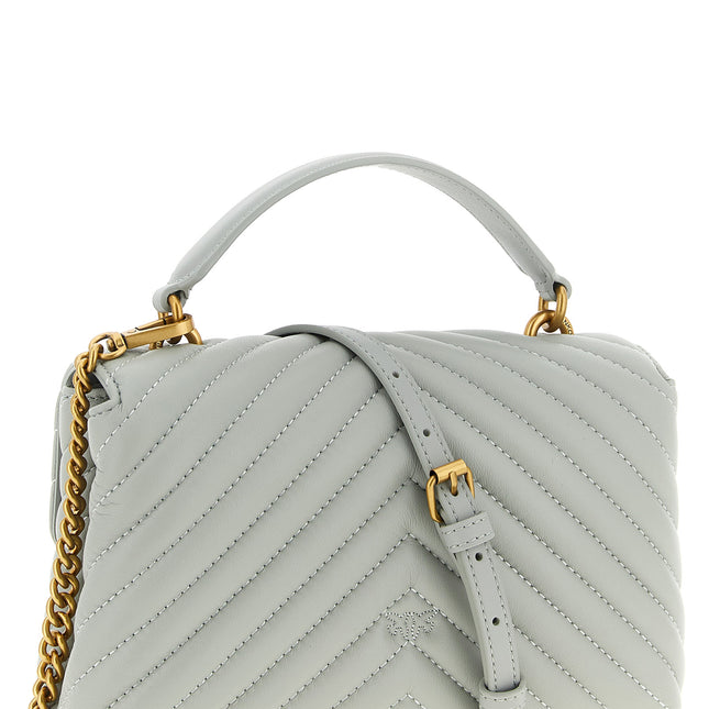 PINKO Gray Lambskin Handbag
