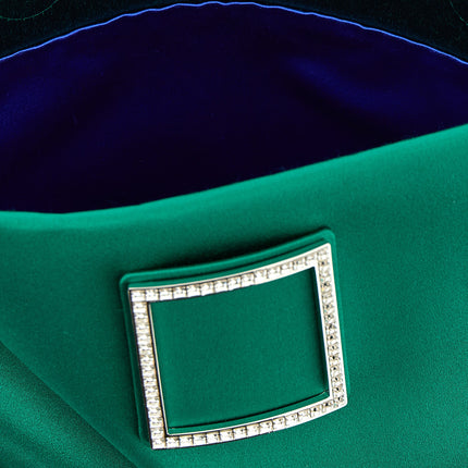 Roger Vivier Bicolor Viscose Clutch Bag