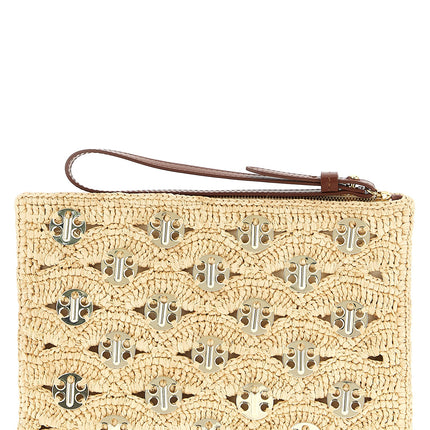 Paco Rabanne Beige Rayon Clutch Bag